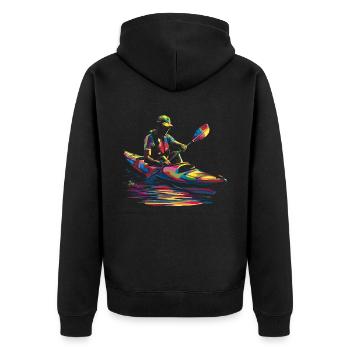 Kayak Kayakiste Popart - Veste à capuche bio Premium Unisexe - noir - Dos - Nico (187cm)