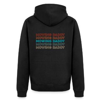 Lawn mower mowing - Unisex Premium Organic Zip Hoodie - black - Back - Nico (187cm)