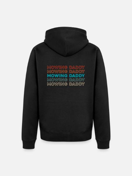 Lawn mower mowing - Unisex Premium Organic Zip Hoodie - black
