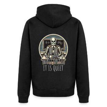 Drôle Enseignant Halloween Sarcasme Dire Design - Veste à capuche bio Premium Unisexe - noir - Dos - Nico (187cm)