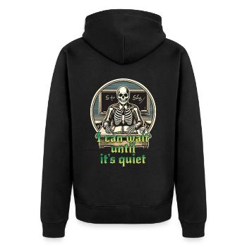Drôle Enseignant Halloween Sarcasme Dire Design - Veste à capuche bio Premium Unisexe - noir - Dos - Nico (187cm)