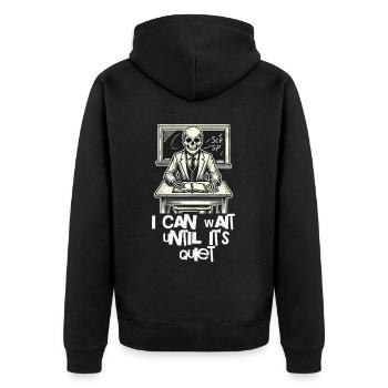 Drôle Enseignant Halloween Sarcasme Dire Design - Veste à capuche bio Premium Unisexe - noir - Dos - Nico (187cm)