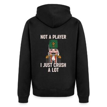 Lots of nuFamily Christmas Nutcracker Pajamas - Unisex Premium Organic Zip Hoodie - black - Back - Nico (187cm)