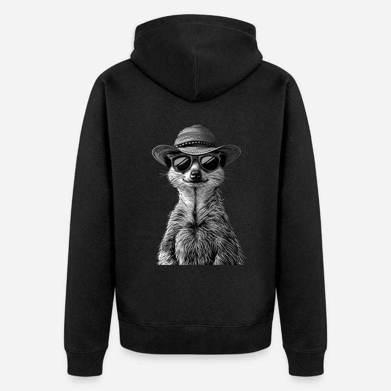 Suricate - Veste à capuche bio Premium Unisexe - noir