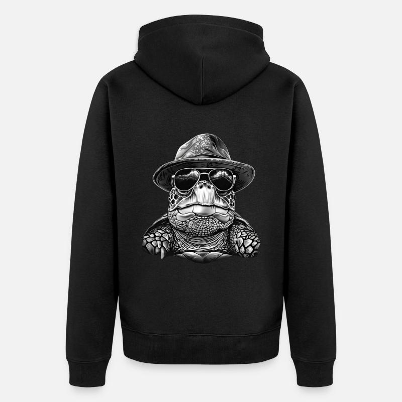 Tortue - Veste à capuche bio Premium Unisexe - noir