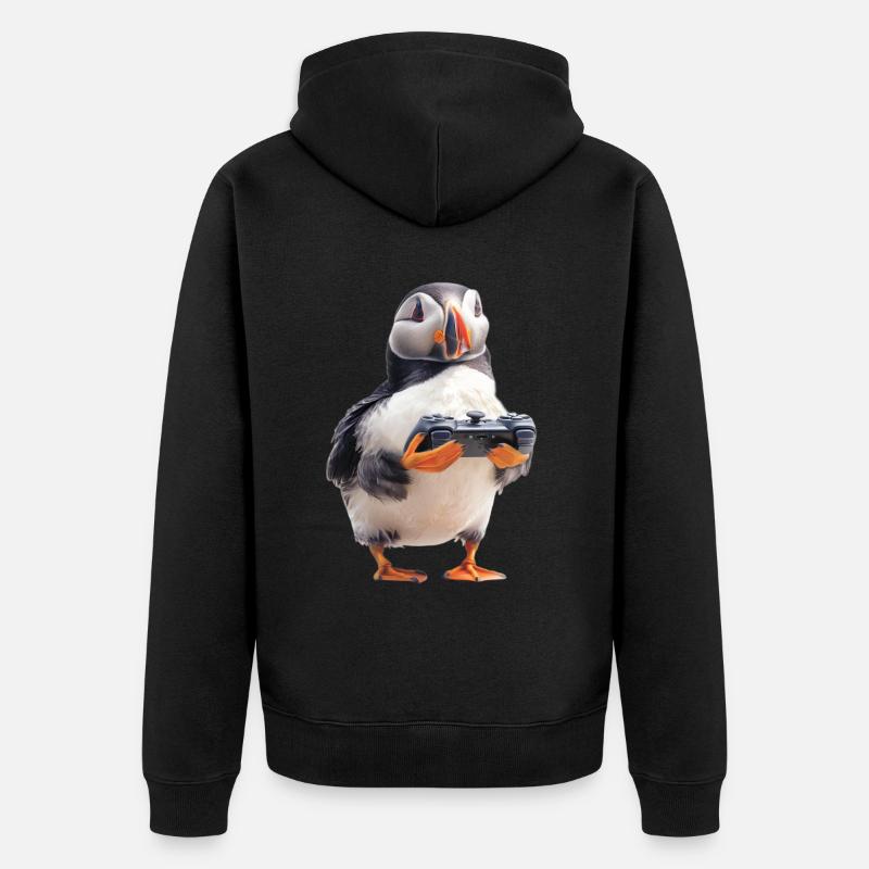 Macareux - Veste à capuche bio Premium Unisexe - noir