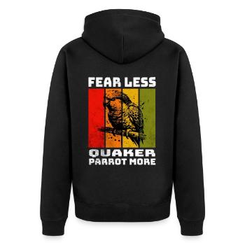 Perroquet Quaker Perruche moine - Veste à capuche bio Premium Unisexe - noir - Dos - Nico (187cm)