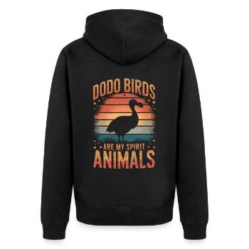 Dodo Dire Dodo Oiseau Drôle Dodo Cadeau - Veste à capuche bio Premium Unisexe - noir - Dos - Nico (187cm)