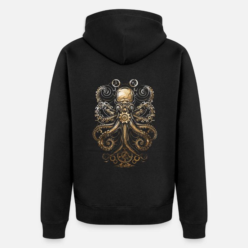 Steam Punk Art Funky Steampunk - Veste à capuche bio Premium Unisexe - noir
