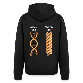 ADN normal ADN italien - Veste à capuche bio Premium Unisexe - noir - Dos - Nico (187cm)