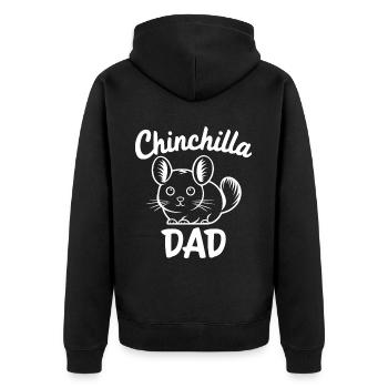 Chinchilla disant papa drôle Chinchilla cadeau - Veste à capuche bio Premium Unisexe - noir - Dos - Nico (187cm)