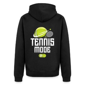 Drôle de joueur de tennis Raquette Tennis - Veste à capuche bio Premium Unisexe - noir - Dos - Nico (187cm)