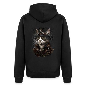 Steam Punk Art Funky Steampunk - Veste à capuche bio Premium Unisexe - noir - Dos - Nico (187cm)