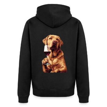 Labrador Retriever - Veste à capuche bio Premium Unisexe - noir - Dos - Nico (187cm)