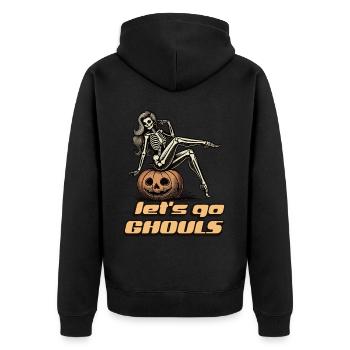 Lets Go Ghouls Drôle Halloween Fille - Veste à capuche bio Premium Unisexe - noir - Dos - Nico (187cm)