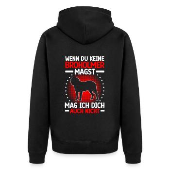 Broholmer ne t’aime pas non plus Broholmer - Veste à capuche bio Premium Unisexe - noir - Dos - Nico (187cm)
