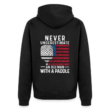 Pickleball Pickleballer USA Dink Paddle hobby - Veste à capuche bio Premium Unisexe - noir - Dos - Nico (187cm)