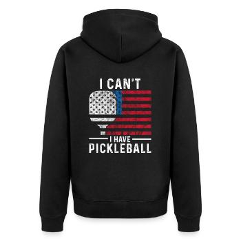 Pickleball Pickleballer USA Dink Paddle hobby - Veste à capuche bio Premium Unisexe - noir - Dos - Nico (187cm)