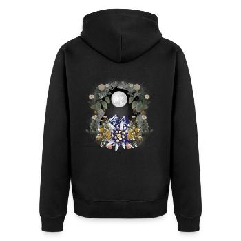 Mountains Mountain Mountains Mountaineering Austria Tyrol - Unisex Premium Organic Zip Hoodie - black - Back - Nico (187cm)