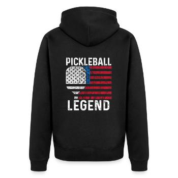Pickleball Pickleballer USA Dink Paddle hobby - Veste à capuche bio Premium Unisexe - noir - Dos - Nico (187cm)