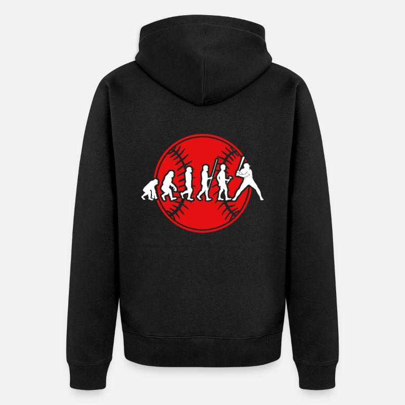 Baseball Sport Baseballspieler Pitcher Catcher USA - Unisex Premium Bio Zip Hoodie - Schwarz