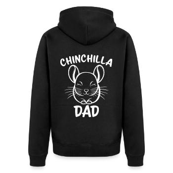 Chinchilla disant papa drôle Chinchilla cadeau - Veste à capuche bio Premium Unisexe - noir - Dos - Nico (187cm)