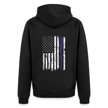 Baseball Sports Baseball Player Pitcher Catcher USA - Unisex Premium Organic Zip Hoodie - black - Back - Nico (187cm)