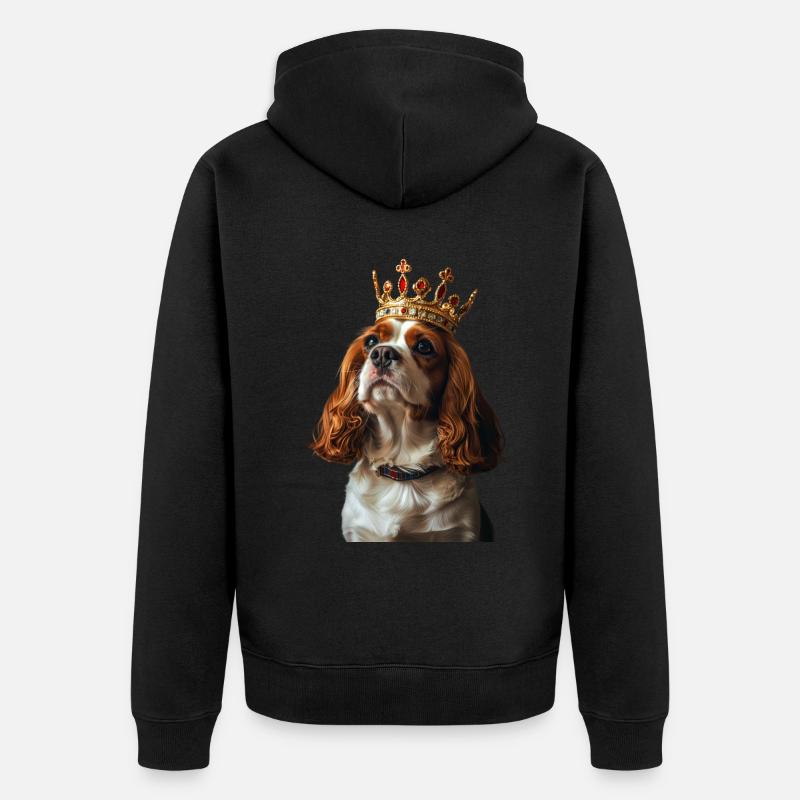Cavalier King Charles Spaniel - Unisex Premium Bio Zip Hoodie - Schwarz