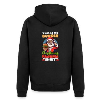 Burger Burger Tenue de pyjama Christmas Burger - Veste à capuche bio Premium Unisexe - noir - Dos - Nico (187cm)