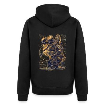Steam Punk Art Funky Steampunk - Veste à capuche bio Premium Unisexe - noir - Dos - Nico (187cm)