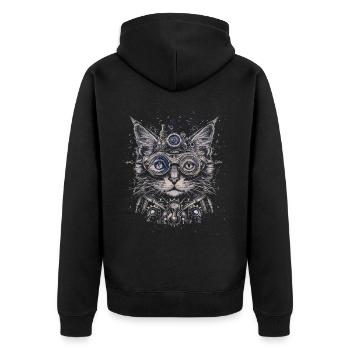 Steam Punk Art Funky Steampunk - Veste à capuche bio Premium Unisexe - noir - Dos - Nico (187cm)