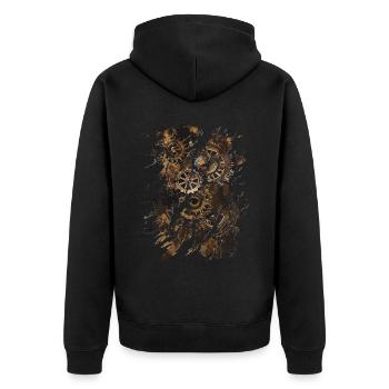 Steam Punk Art Funky Steampunk - Veste à capuche bio Premium Unisexe - noir - Dos - Nico (187cm)