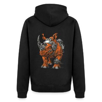 Steam Punk Art Funky Steampunk - Veste à capuche bio Premium Unisexe - noir - Dos - Nico (187cm)