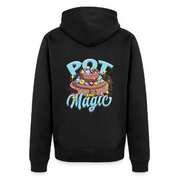 Poterie Poterie Poterie Pot Et Magie - Veste à capuche bio Premium Unisexe - noir - Dos - Nico (187cm)