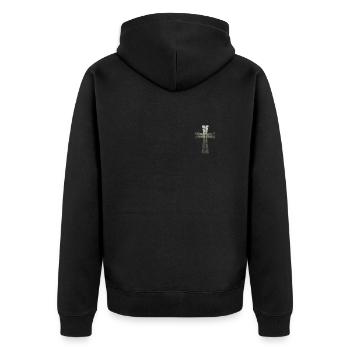 Jesus Christ Christian Christianity God Bible - Unisex Premium Organic Zip Hoodie - black - Back - Nico (187cm)