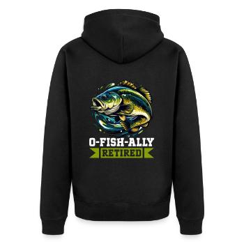 Pêcheur à la retraite Pêche à l’achigan Poisson-chat Retraite - Veste à capuche bio Premium Unisexe - noir - Dos - Nico (187cm)