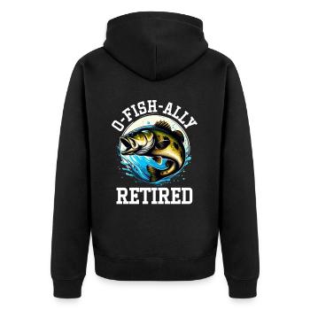 Pêcheur à la retraite Pêche à l’achigan Poisson-chat Retraite - Veste à capuche bio Premium Unisexe - noir - Dos - Nico (187cm)
