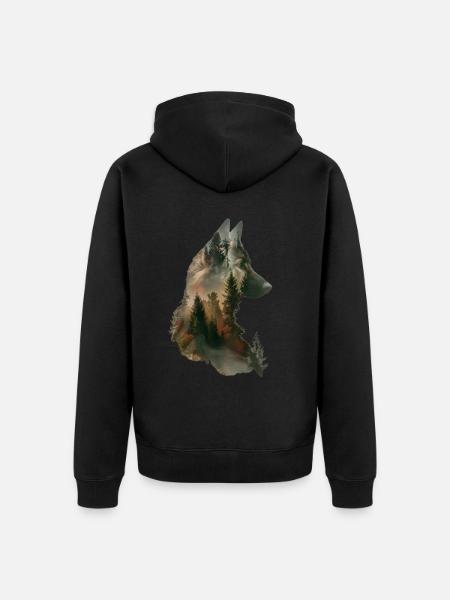 Akita - Unisex Premium Organic Zip Hoodie - black