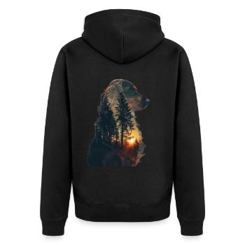 Cocker Spaniel - Veste à capuche bio Premium Unisexe - noir - Dos - Nico (187cm)