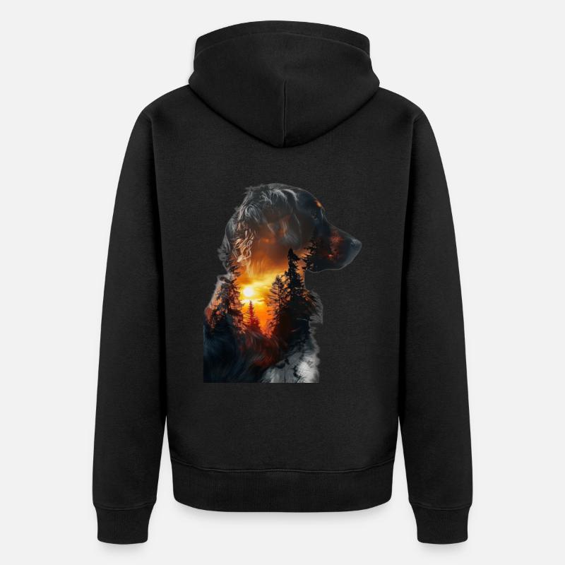 Bouvier bernois - Veste à capuche bio Premium Unisexe - noir