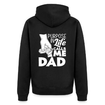 I don't sleep, I rest my eyes dad - Unisex Premium Organic Zip Hoodie - black - Back - Nico (187cm)
