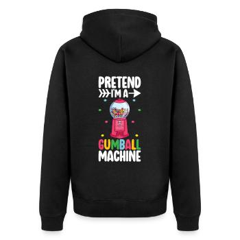 Machine à boules de gomme - Veste à capuche bio Premium Unisexe - noir - Dos - Nico (187cm)
