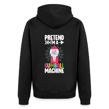 Machine à chewing-gum Machine à chewing-gum - Veste à capuche bio Premium Unisexe - noir - Dos - Nico (187cm)
