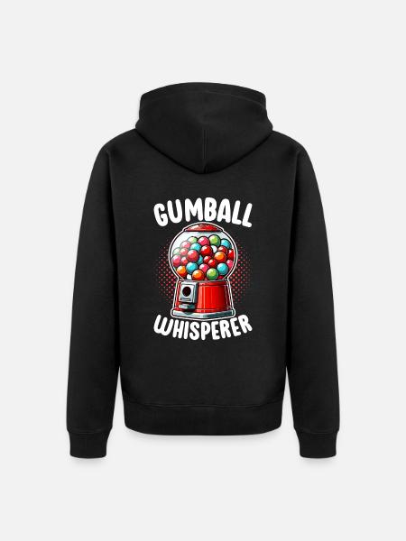 Gumball Machine chewing gum machine - Unisex Premium Organic Zip Hoodie - black