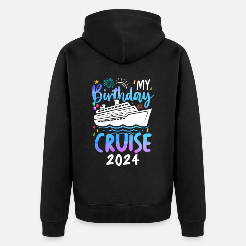 Ma croisière d’anniversaire 2024 - Veste à capuche bio Premium Unisexe - noir