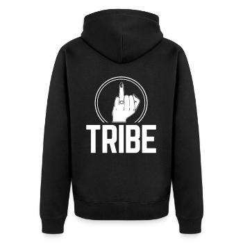 Tribe Brautparty Bachelorette - Unisex Premium Bio Zip Hoodie - Schwarz - Hinten - Nico (187cm)