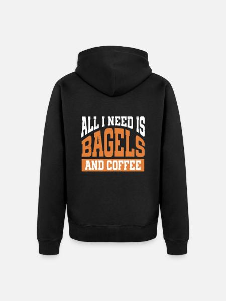 Bagel Lover Art Bagels - Veste à capuche bio Premium Unisexe - noir
