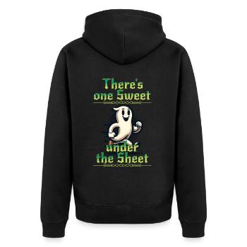 Last Minute Kinder Kostüm lustiges Halloween - Unisex Premium Bio Zip Hoodie - Schwarz - Hinten - Nico (187cm)