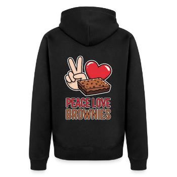 Brownies Dire Pâtisserie Drôle Brownie Cadeau - Veste à capuche bio Premium Unisexe - noir - Dos - Nico (187cm)