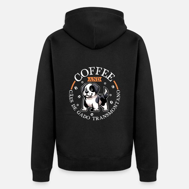Café et Transmontano - Veste à capuche bio Premium Unisexe - noir